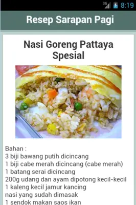 Resep Sarapan Pagi android App screenshot 0